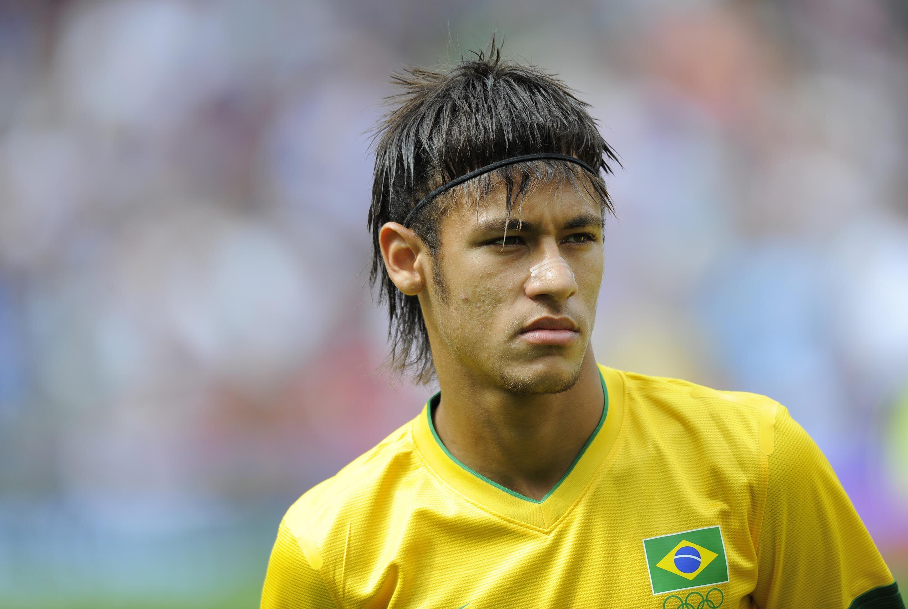 Brazil's Neymar.Brazil v Belarus During the Olympic 2012 Group C match at Old Trafford, Manchester United Kingdom on the 29th July 2012.