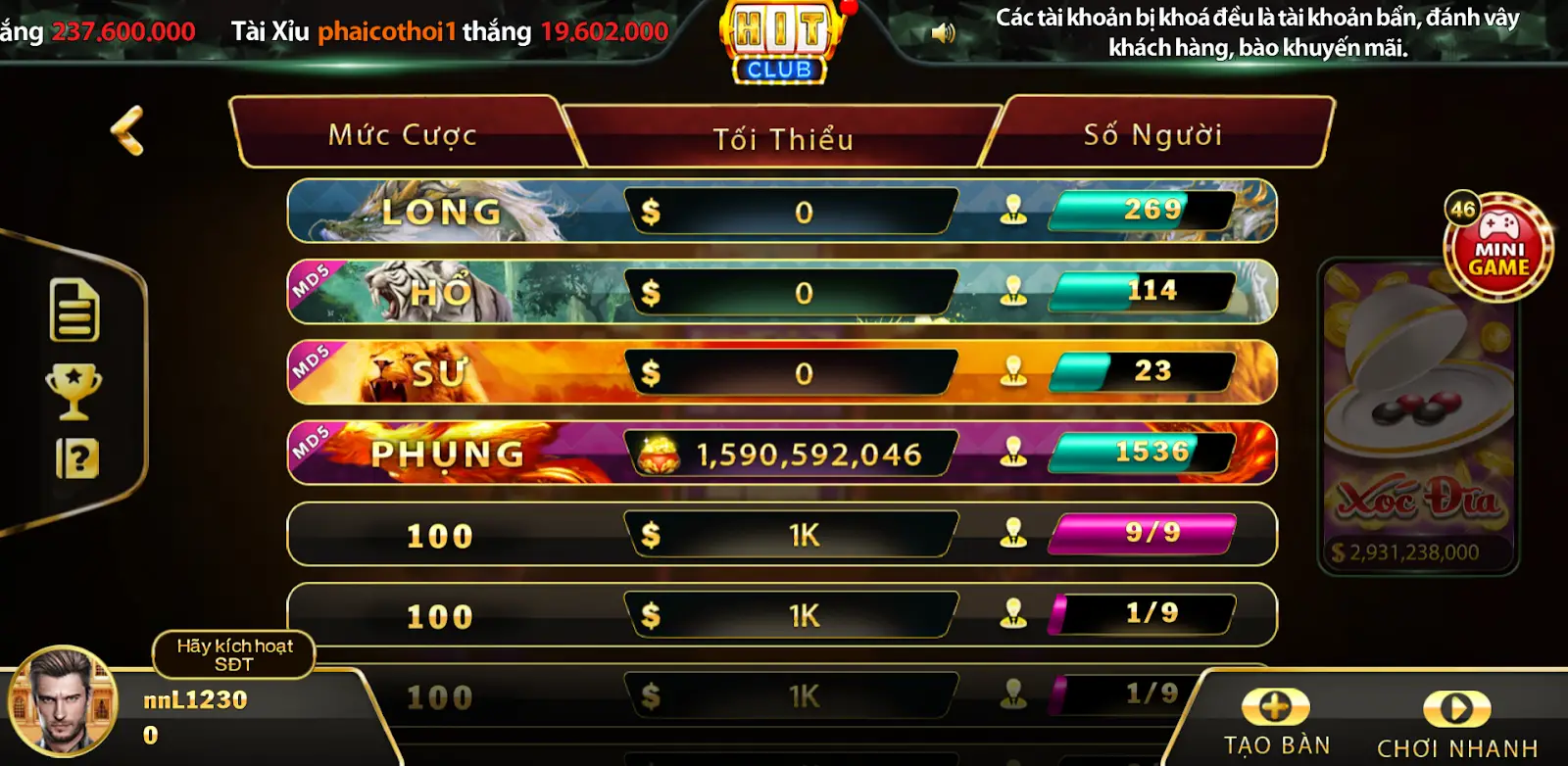 Xóc Đĩa – Tựa game không thể bỏ lỡ tại cổng game bài Iwin