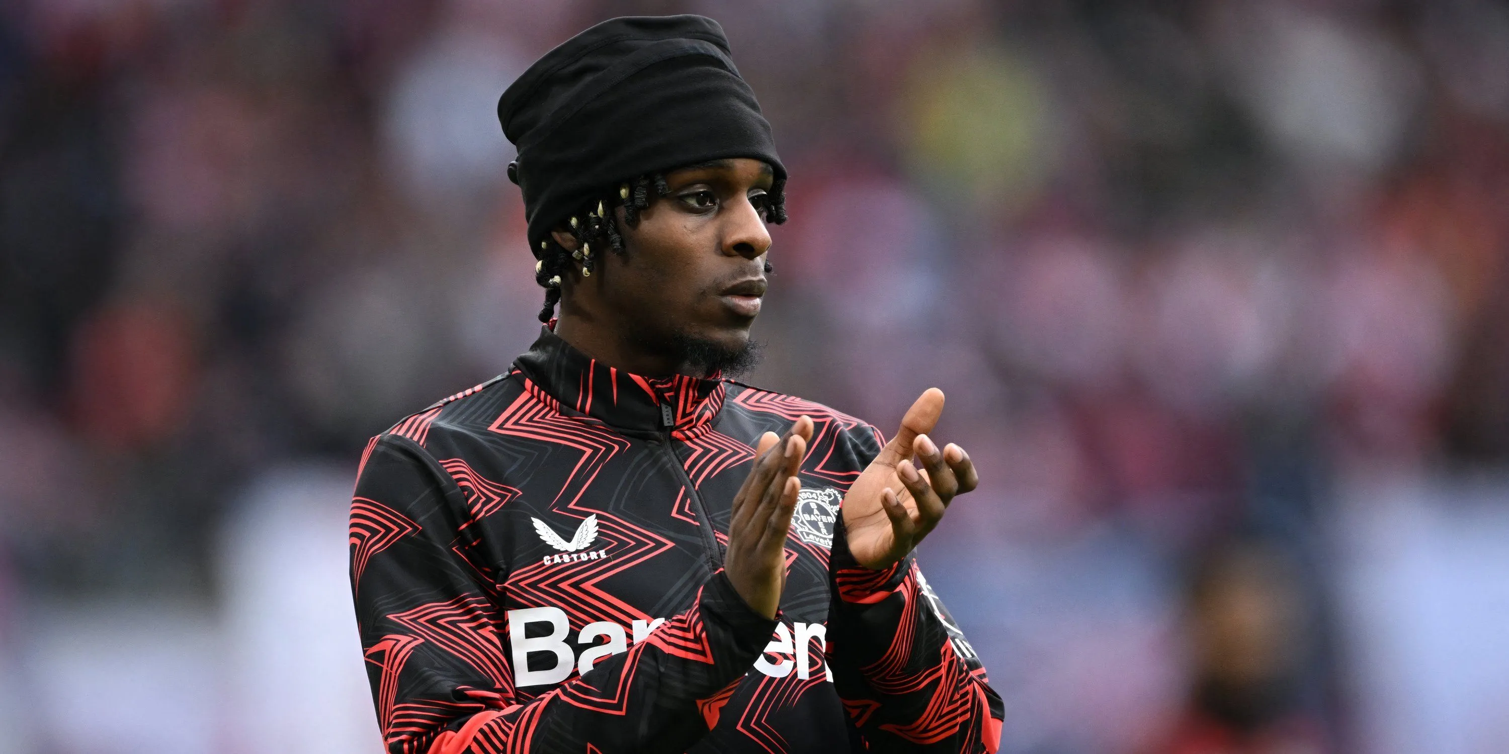 Hậu vệ Jeremie Frimpong của Bayer Leverkusen cũng là một mục tiêu tiềm năng