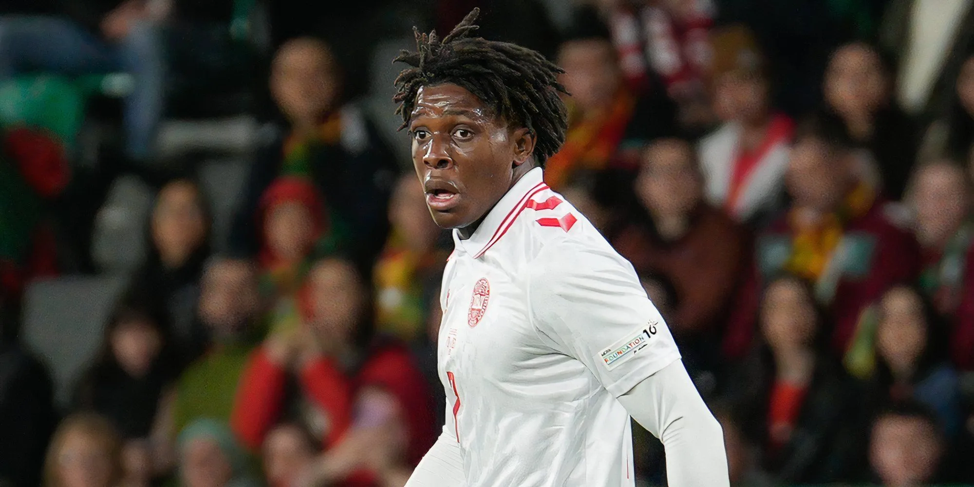 Patrick Dorgu trong màu áo Manchester United