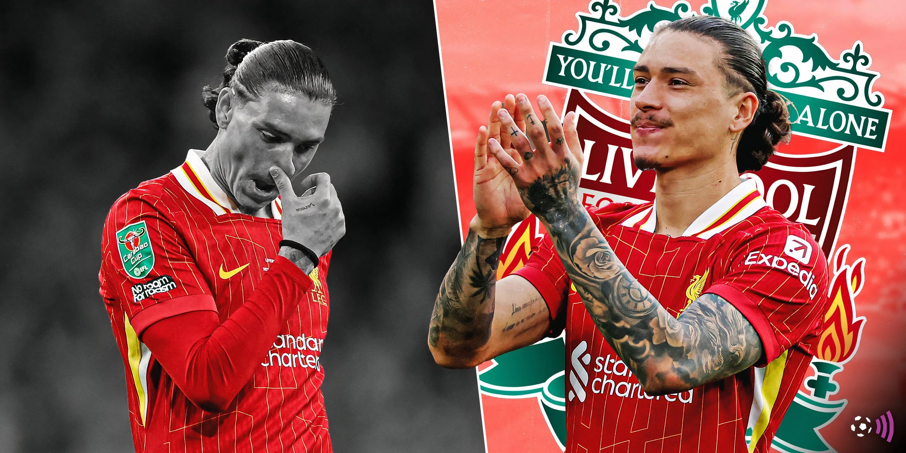 Darwin Nunez trong màu áo Liverpool, thi đấu dưới kỳ vọng của người hâm mộ
