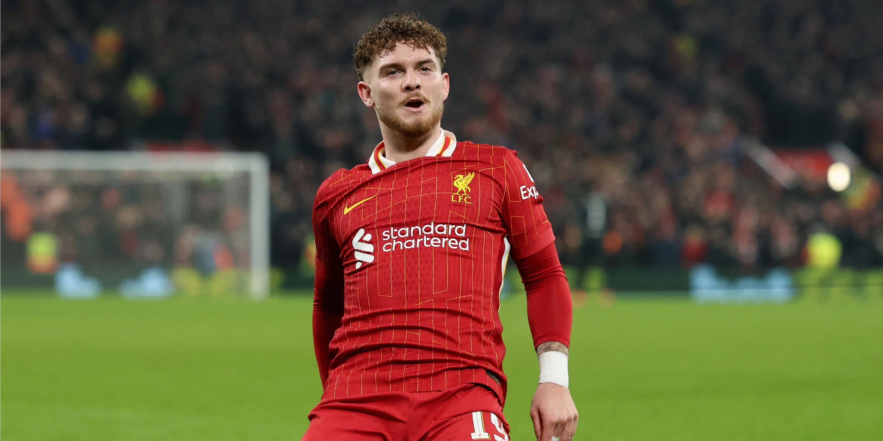 Harvey Elliott ăn mừng bàn thắng trong màu áo Liverpool