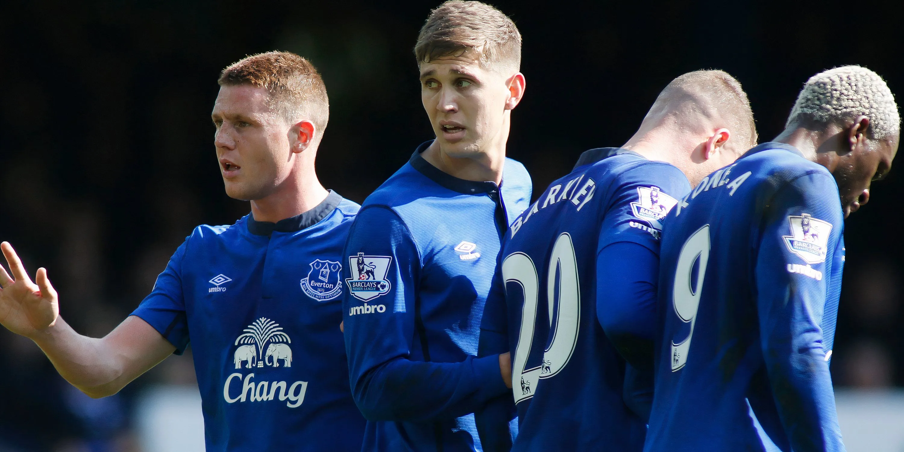 John Stones thời còn khoác áo Everton thi đấu tại Premier League
