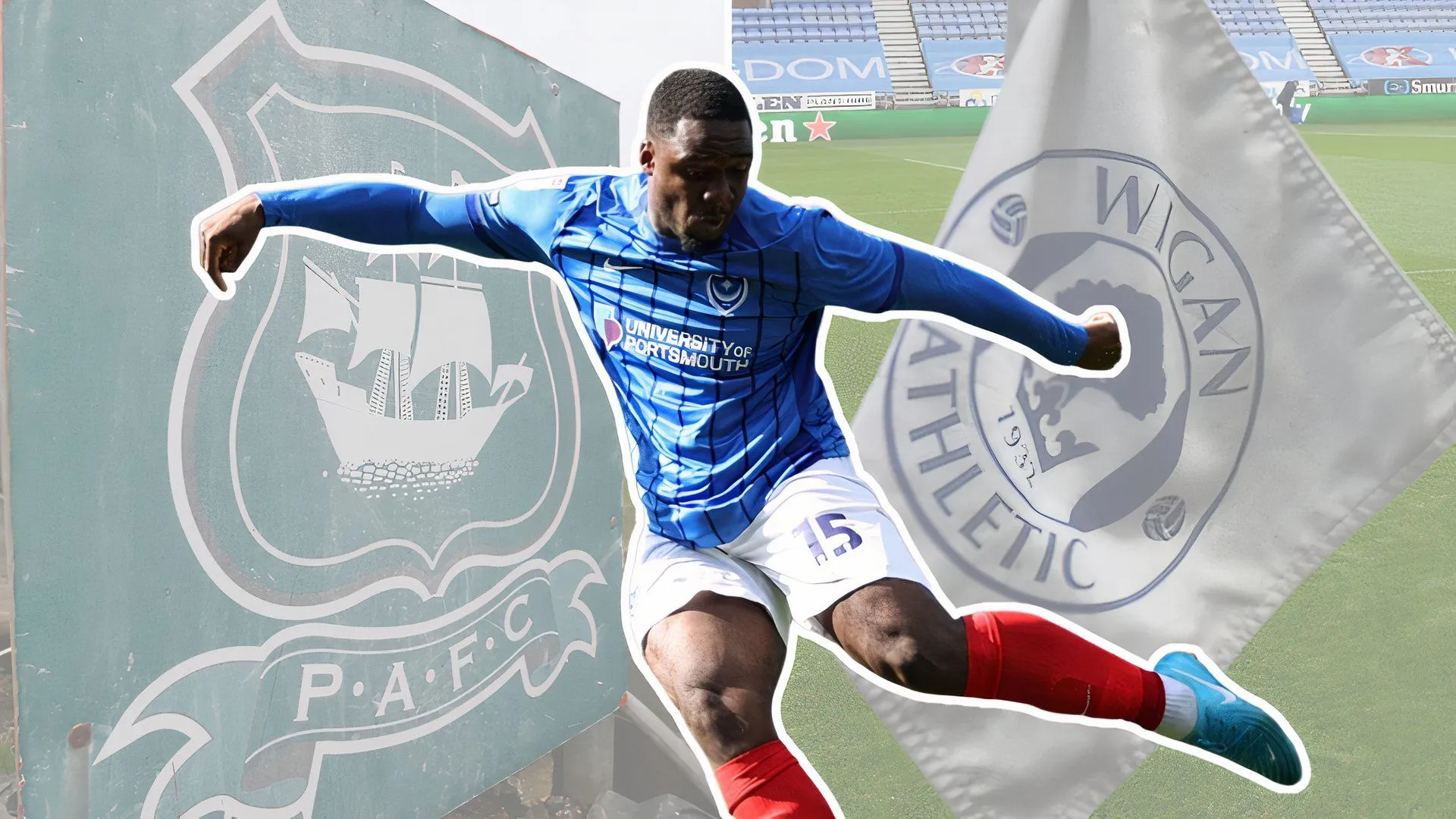 Christian Saydee, mục tiêu chuyển nhượng của Wigan Athletic từ Portsmouth.