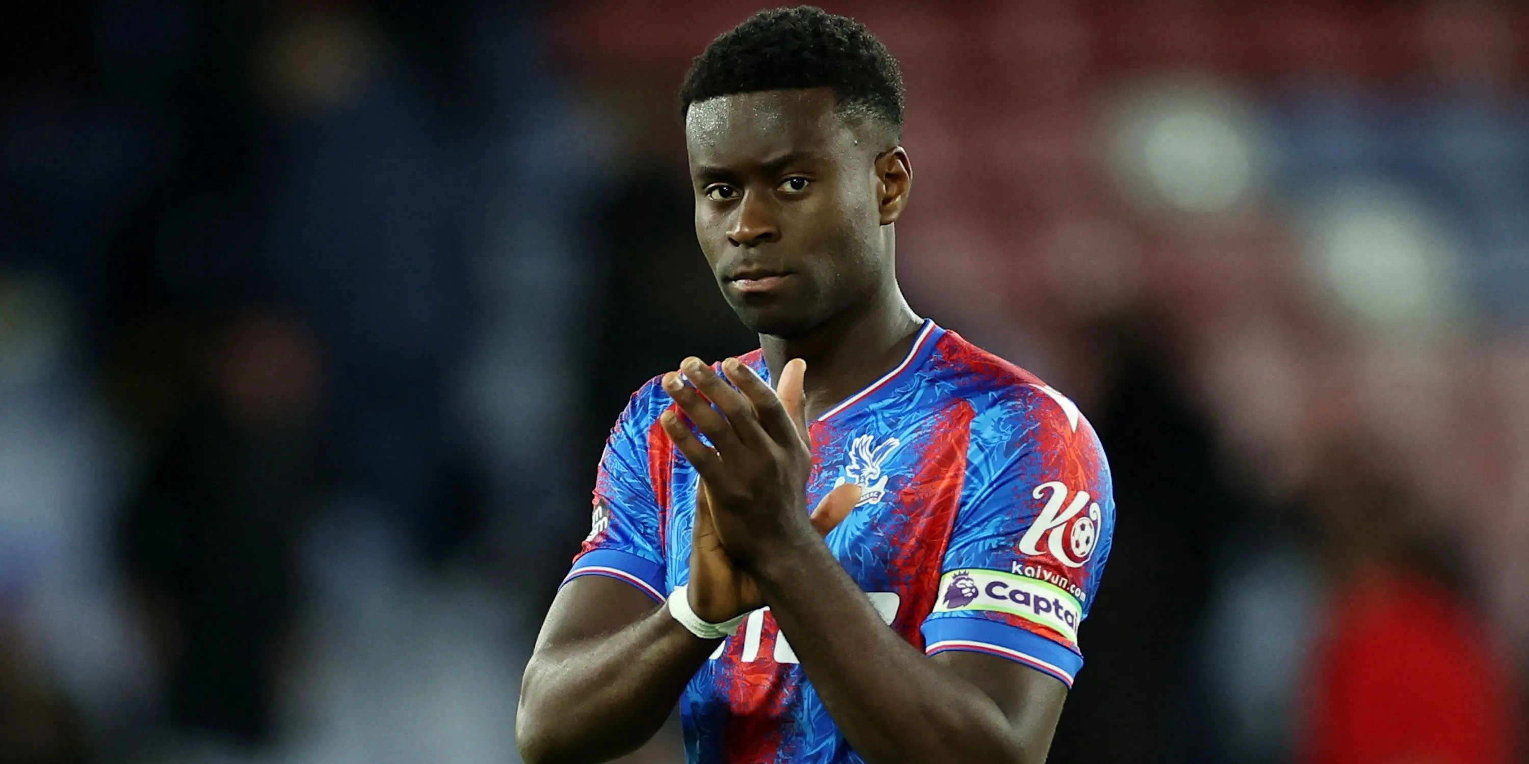 Hậu vệ Marc Guehi của Crystal Palace thể hiện cảm xúc sau trận đấu