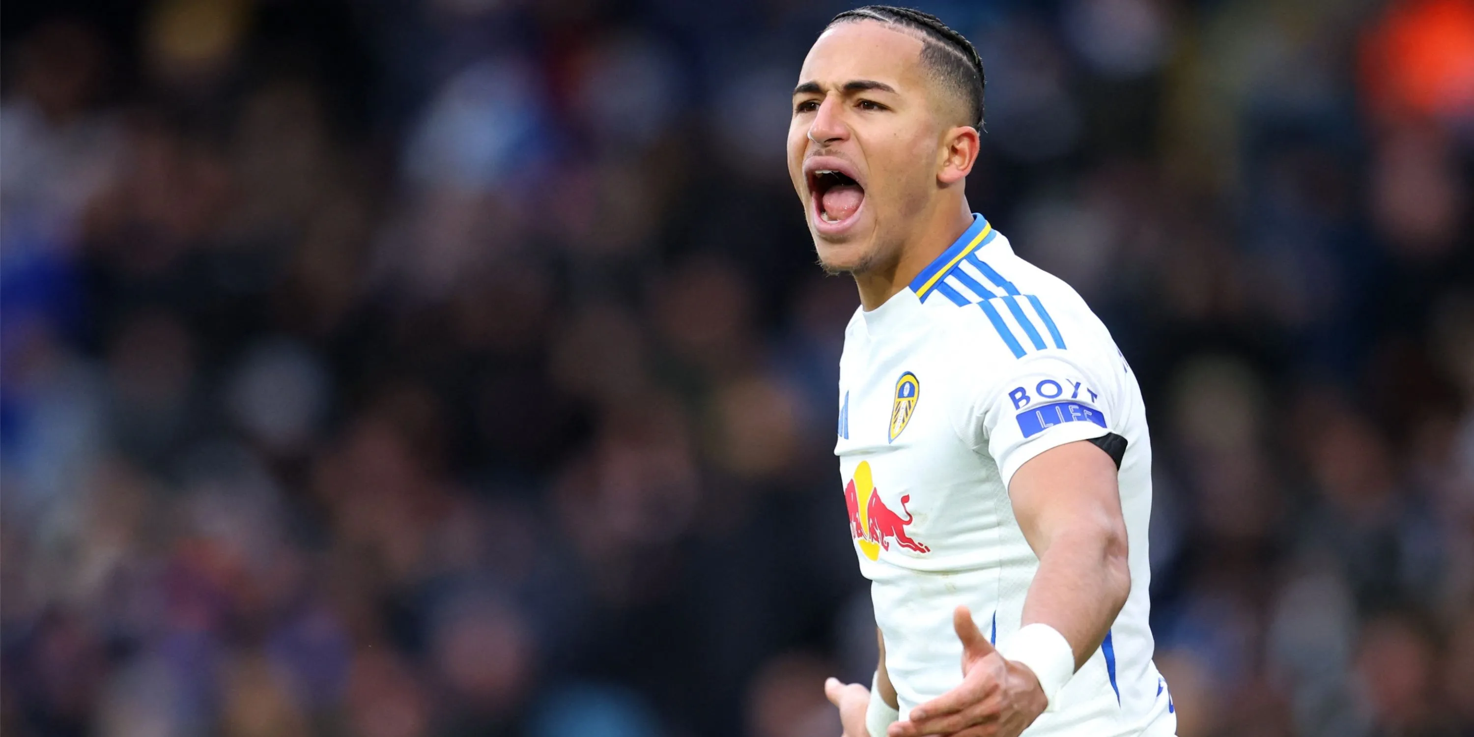 Mateo Joseph trong màu áo Leeds United, tiền đạo được Strasbourg quan tâm chuyển nhượng