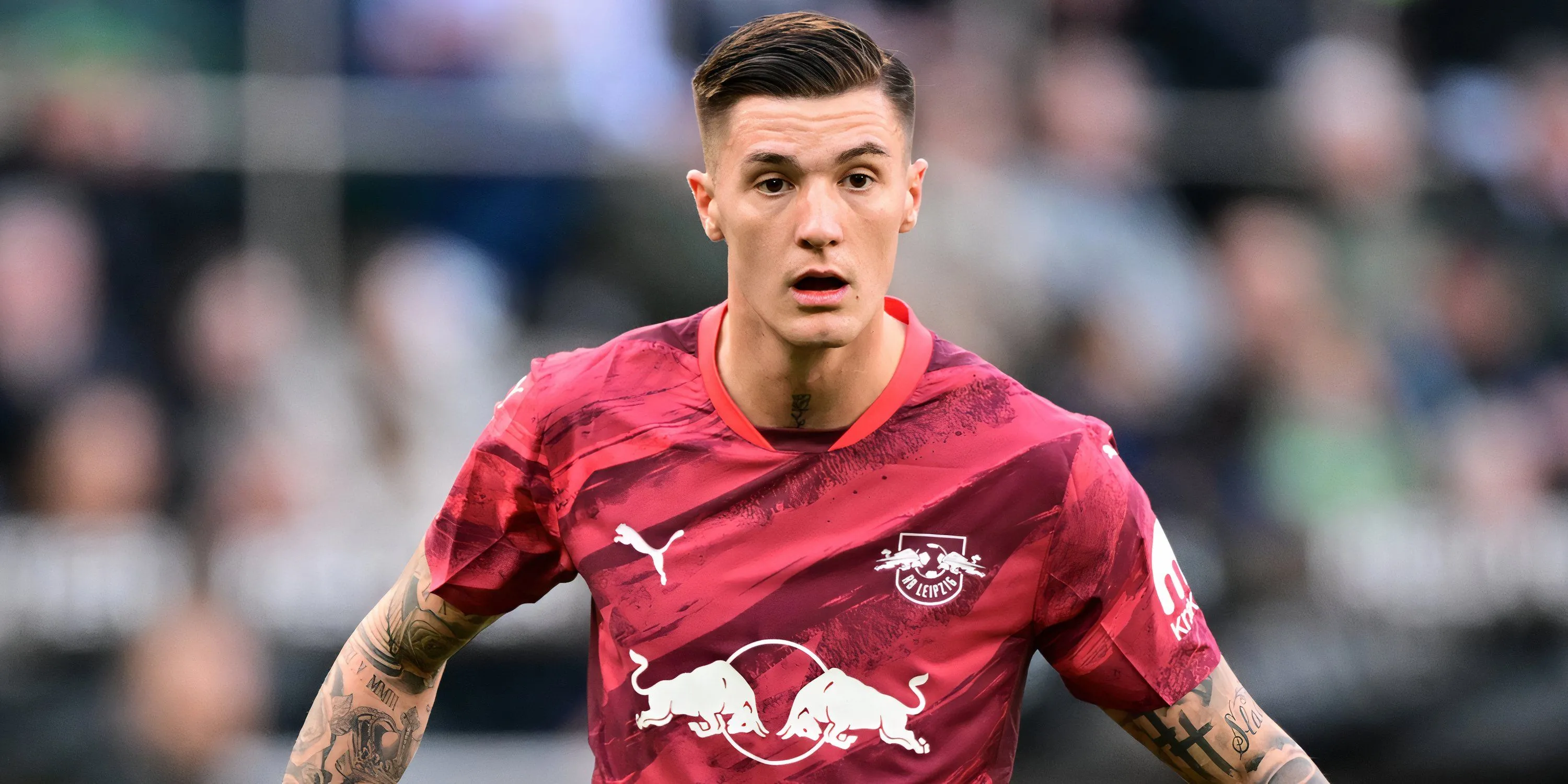 Tiền đạo Benjamin Sesko của RB Leipzig, một lựa chọn khác cho hàng công Arsenal