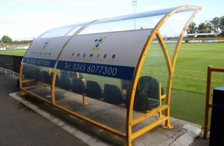 Khu vực ghế ban huấn luyện (dugout) tại sân vận động Haig Avenue