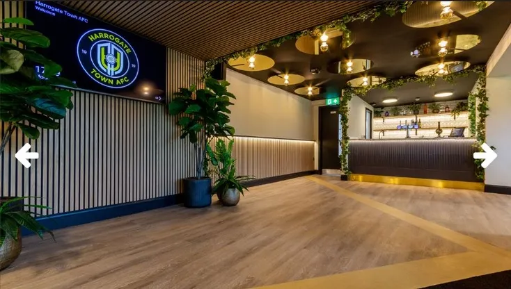 Khu vực khách sạn VIP mới tại sân vận động Envirovent Stadium của Harrogate Town
