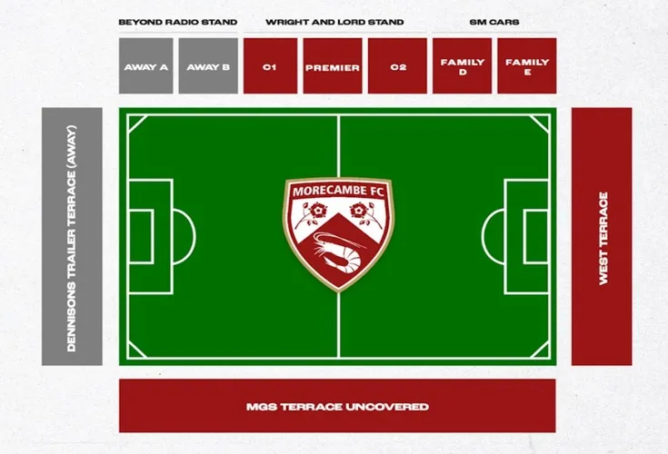 Sơ đồ bố trí các khán đài tại sân Mazuma Mobile (Globe Arena)