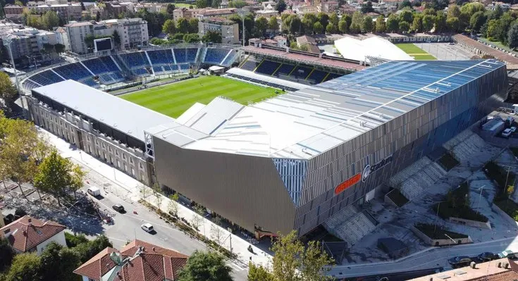 Sơ đồ chỗ ngồi chi tiết tại Gewiss Stadium của Atalanta