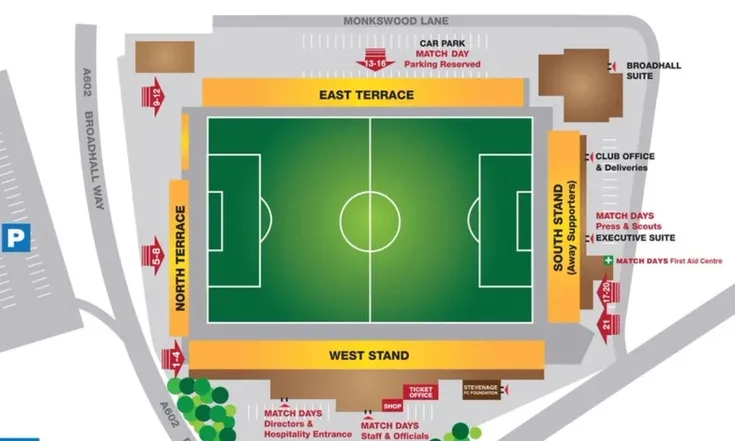 Sơ đồ chỗ ngồi và bố trí các khán đài tại sân Lamex Stadium