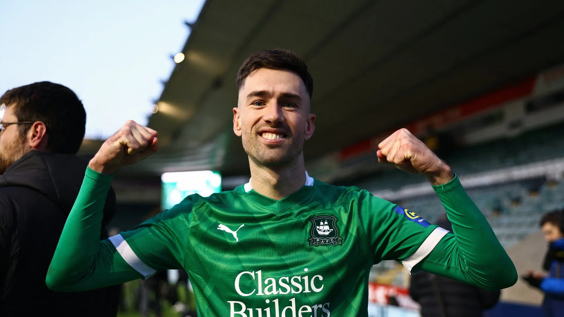 Tiền đạo Ryan Hardie trong màu áo Plymouth Argyle, người mới gia nhập Wrexham AFC