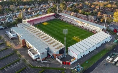 Tổng quan từ trên cao sân Vitality Stadium, sân nhà của AFC Bournemouth