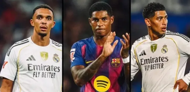 Ba ngôi sao người Anh trước thảm Siêu kinh điển, Rashford, Bellingham và Alexander-Arnold.