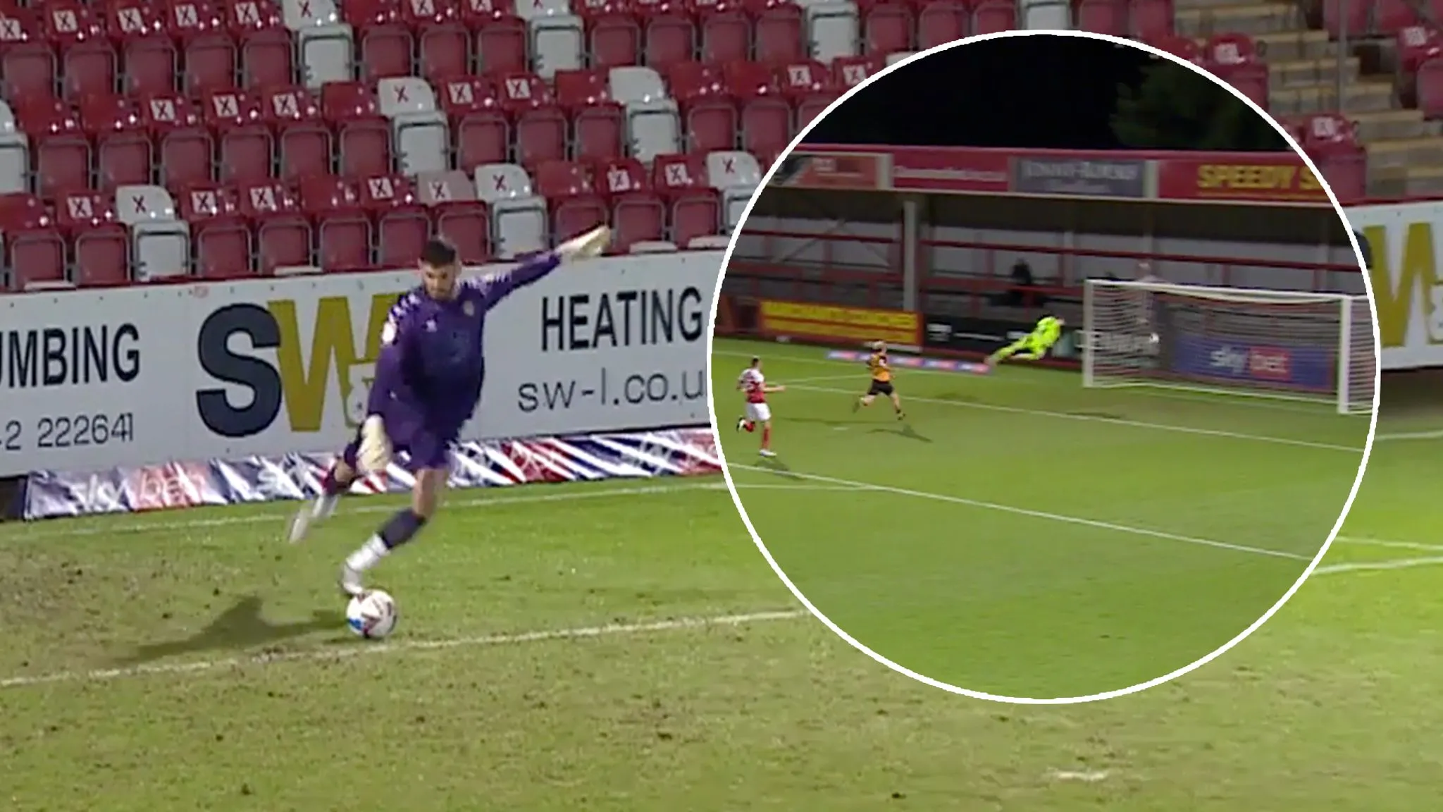 Tom King ghi bàn từ phát bóng lên ở khoảng cách 96,01 m, được Sách Kỷ lục Guinness ghi nhận.