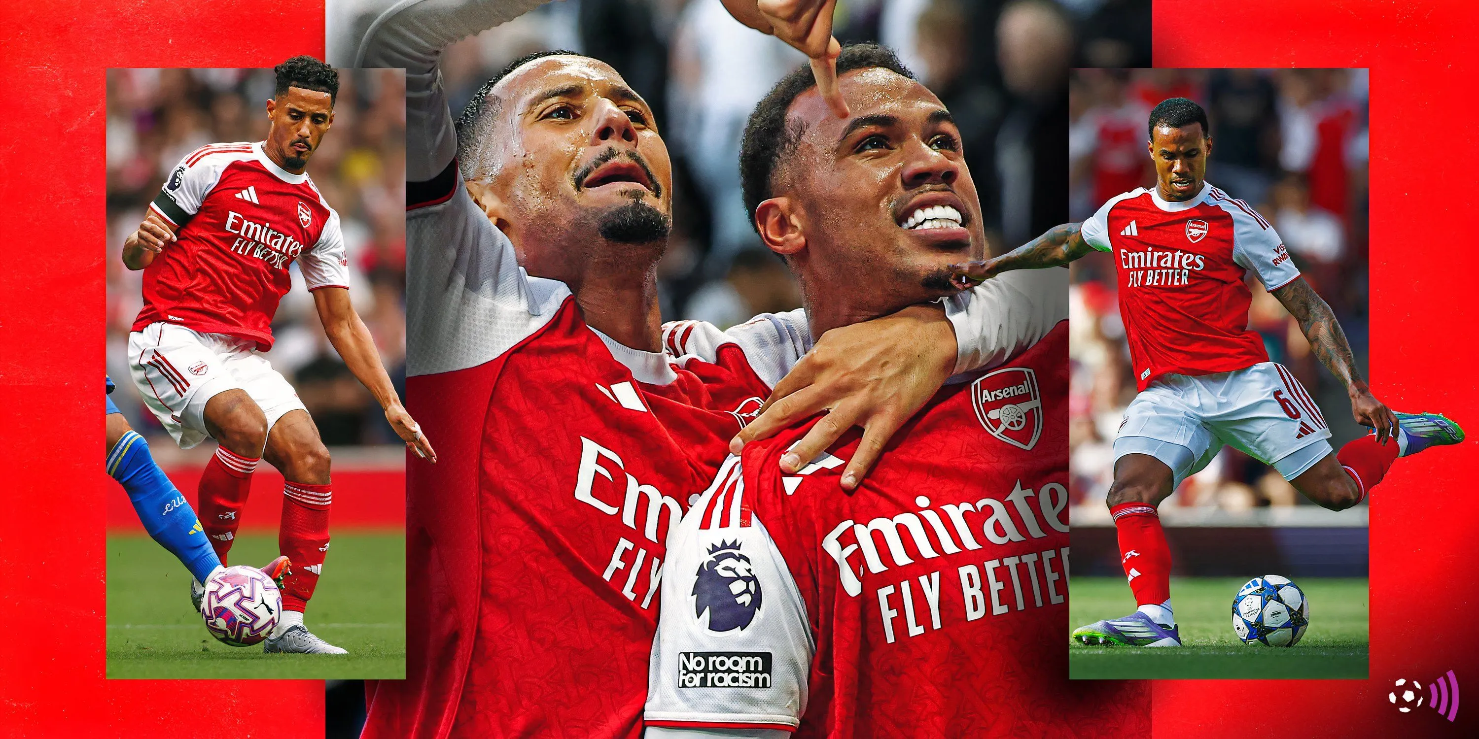 Hàng phòng ngự Arsenal với những cầu thủ hạng thế giới như William Saliba, Gabriel và Riccardo Calafiori