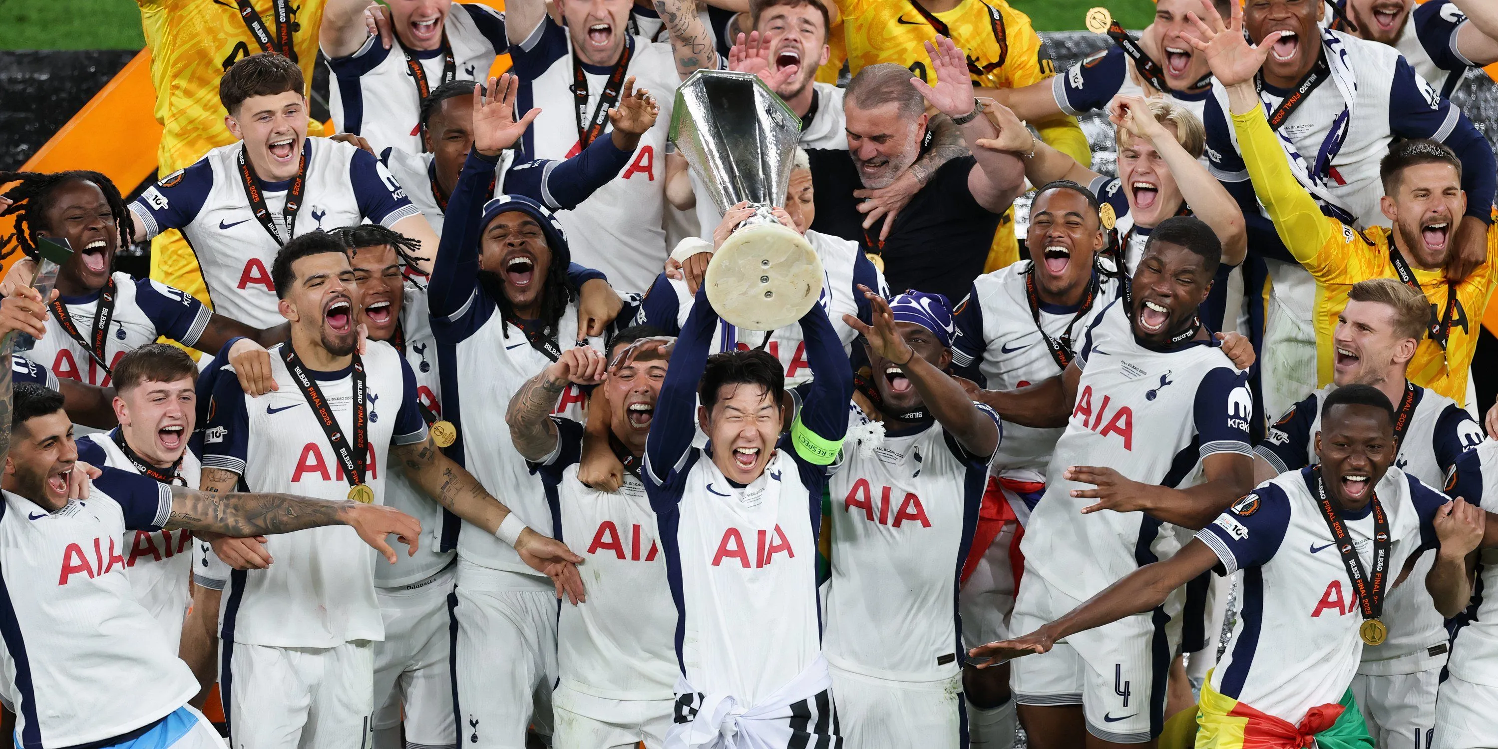 Tottenham Hotspur vô địch Europa League mùa trước dưới sự dẫn dắt của Ange Postecoglou