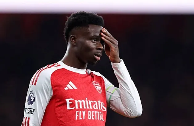 Nỗ lực của Saka không thể giúp Arsenal có điểm trước MU